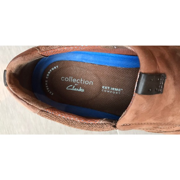 $100 Clarks Men Langton Step Slip On TAN 12 M leather nubuck eu 46 shoes loafers main image 7